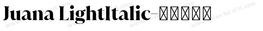 Juana LightItalic字体转换